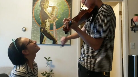 Trying To Practice Violin