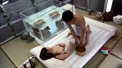 Asian Teen Young Couple Public Sex Game Pool Glass Room